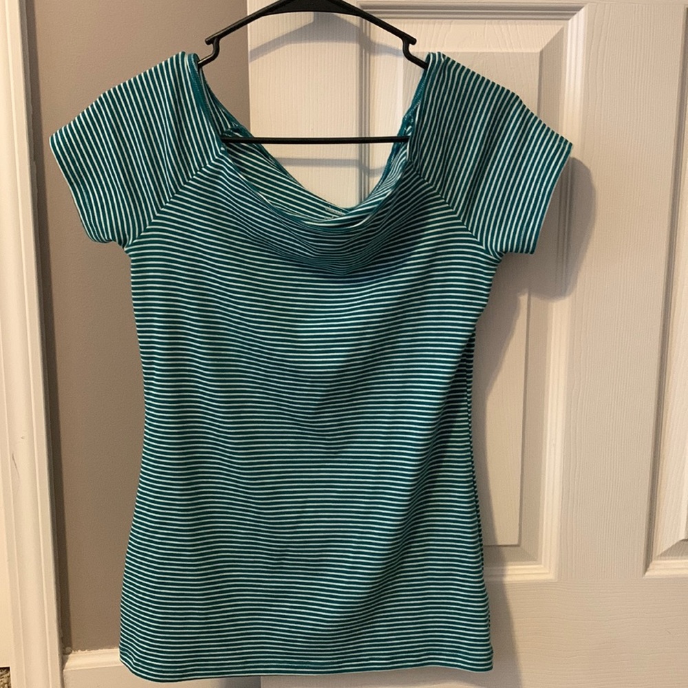 Medium, striped old navy blouse